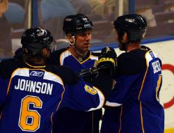 Keith Tkachuk Congratulated After His Powerplay Goal