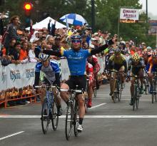 Stage 1 winner Mark Cavendish (photo by Mia Sullivan on www.tourofmissouri.com