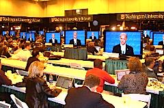 Media work area for VP debate