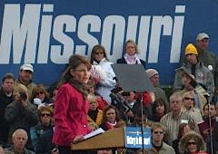 Sarah Palin at Springfield rally