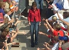 Sarah Palin on steps of State Capitol