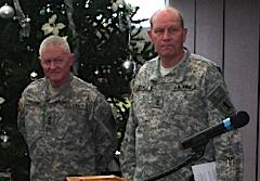 Lieutenant General Clyde Vaughn and Adjutant General King Sidwell