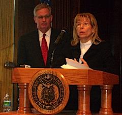 Governor Jay Nixon and Revenue Director-nominee Karen King Mitchell