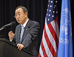 United Nations Secretary General Ban Ki-moon (Bill Greenblatt/UPI)