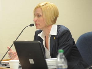 Representative Genise Montecillo at a hearing of the House Committee on Children, Families and Persons with Disabilities.  (Photo courtesy; Tim Bommel, Missouri House Communications.)