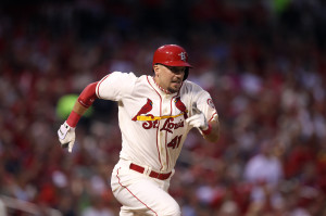 Brock Peterson is making his major league debut. UPI/Bill Greenblatt