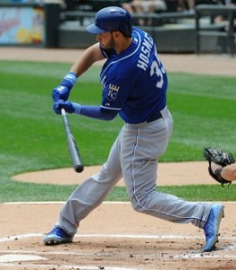 Eric Hosmer and the Royals bats are heating up heading into Detroit. (photo/MLB)