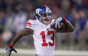 New York Giants Odell Beckham Jr. completes an 80-yard touchdown run in the third quarter against the St. Louis Rams at the Edward Jones Dome in St. Louis on December 21, 2014. New York defeated St. Louis 37-27.  UPI/Bill Greenblatt