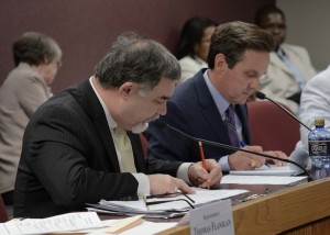 House Budget Committee Chairman Tom Flanigan (left) and Senate Budget Committee Chairman Kurt Schaefer.  (photo courtesy; Tim Bommel, Missouri House Communications)