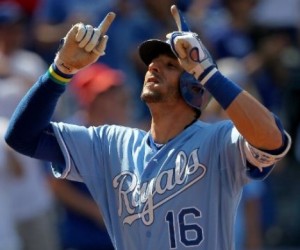 Paulo Orlando was the hero again for the Royals (photo/MLB)