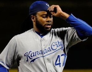 Johnny Cueto put together a quality start, but didn't the get the offensive backing (photo/MLB)