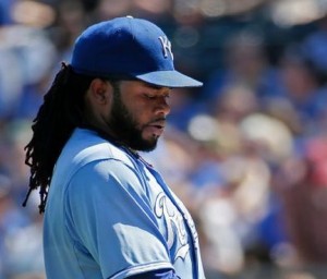 Johnny Cueto and the Royals are hoping he can work out of this new slump (photo/MLB)