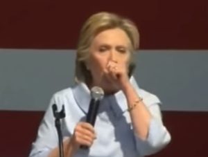 Hillary has another coughing fit. Reminds me of my old chemistry teacher.