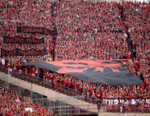 I know they were bitter rivals, but Nebraska deserves praise for the way they honored their one-time punter. (Photo Courtesy Nate Olsen/Nebraska Communications)