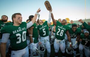 Northwest Missouri State celebrates their MIAA championship (photo/bearcatsports.com)