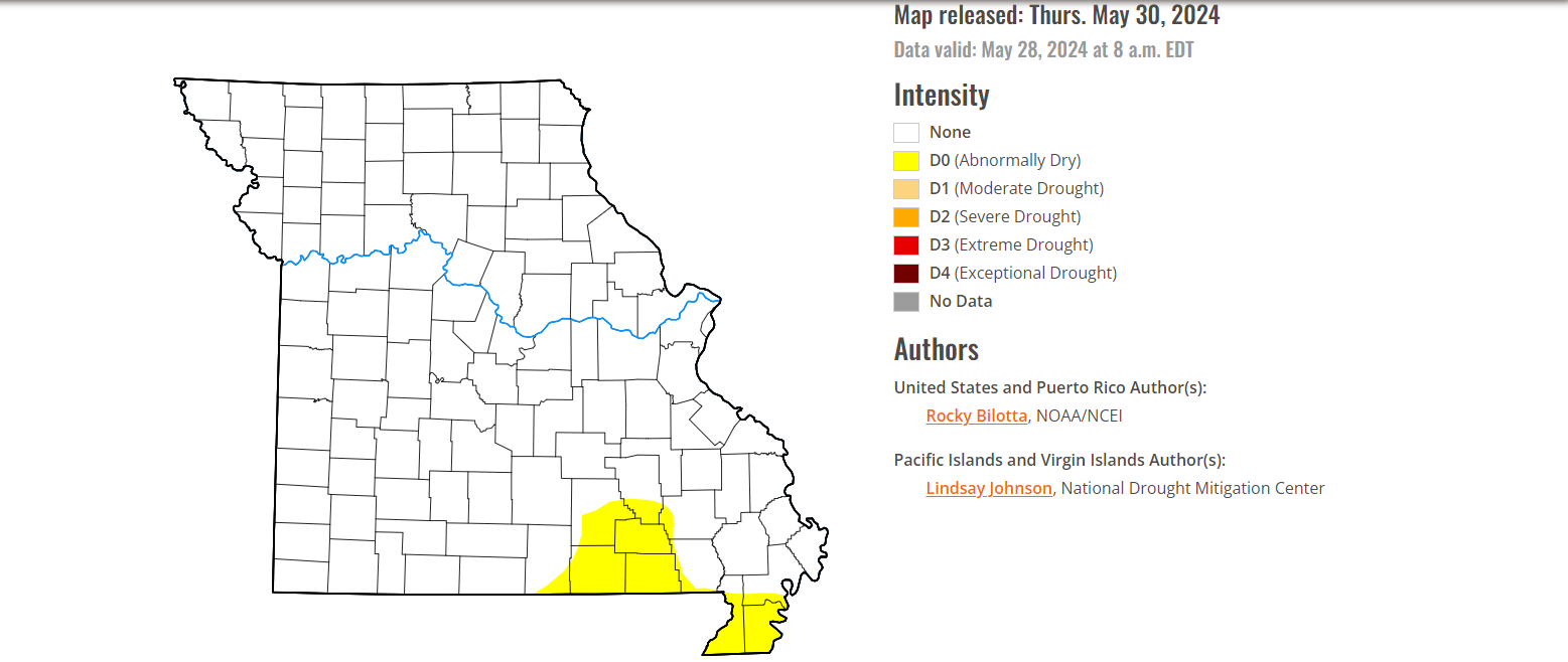 Drought almost completely gone from Missouri