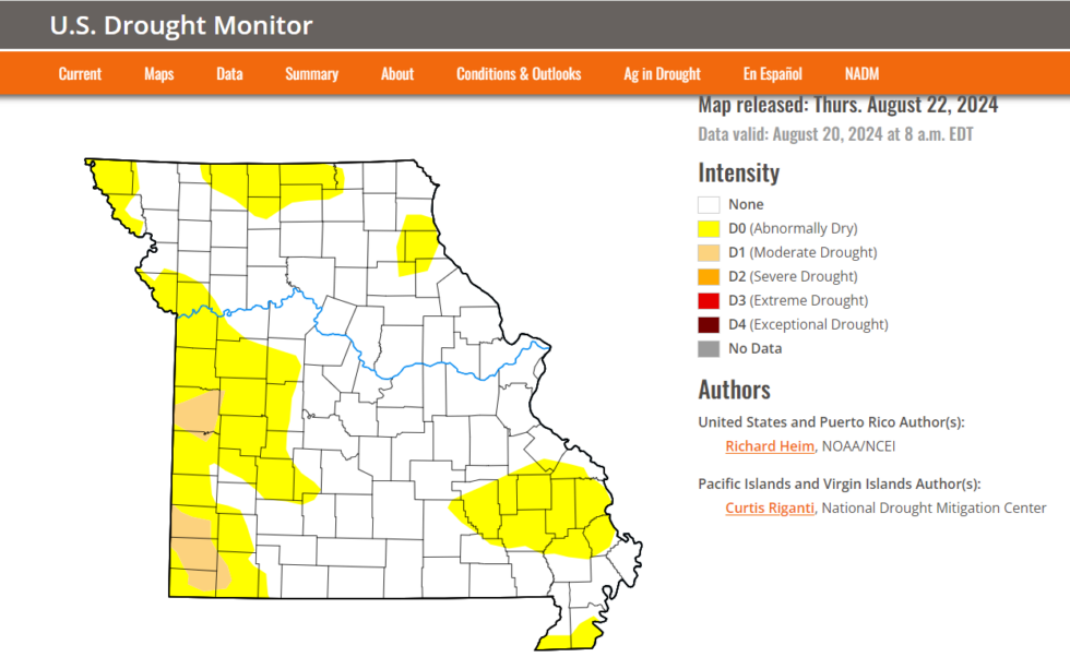 Slight improvement in Missouri's drought picture