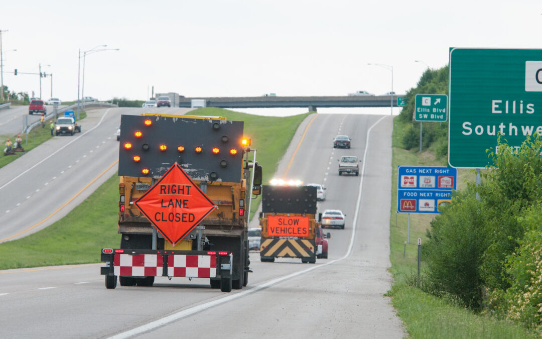 Lane closure (Photo permission granted by MoDOT)