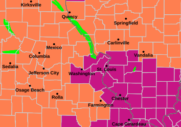 Extreme heat warnings for Missouri through at least mid-week