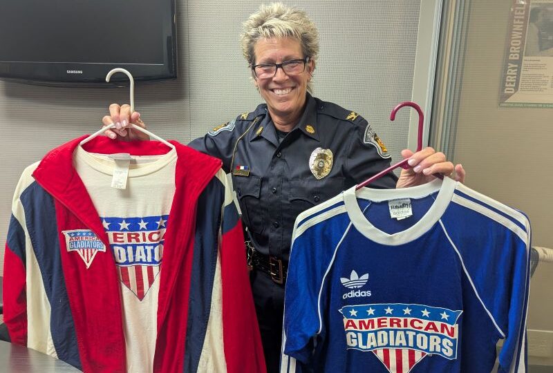 An 'American Gladiator' protects the halls of the Missouri Capitol